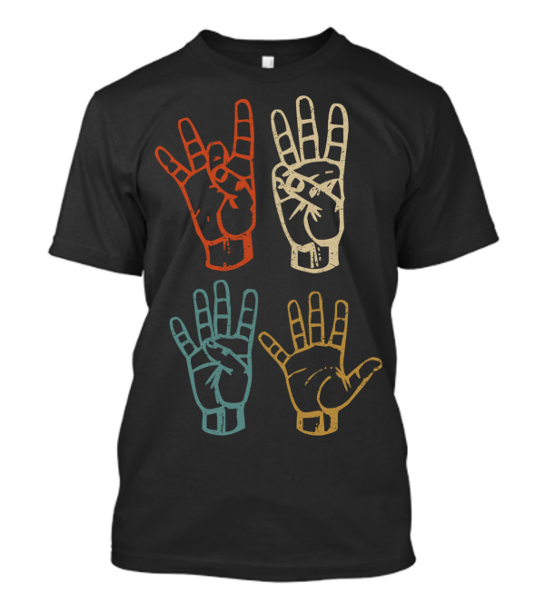 86 45 Vintage Style ASL Anti Trump Deaf T-Shirt