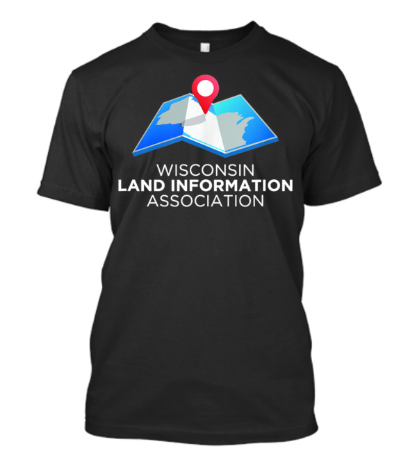 WLIA Wisconsin Land Information Association Logo With Map Pin T-Shirt