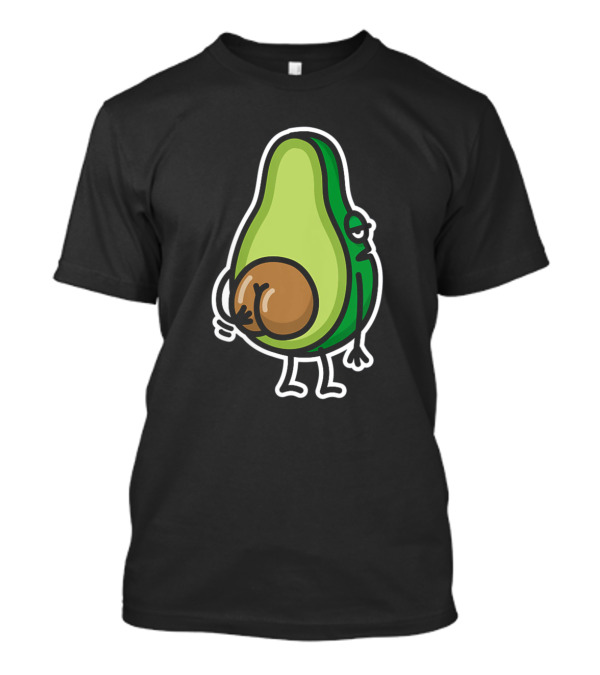 Funny Avocado Seed Fat Vegan Big Butt T-Shirt