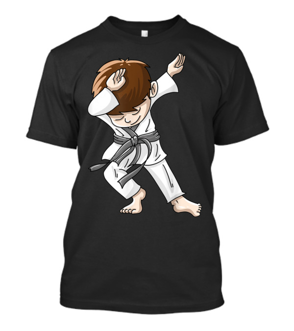 Cool Dabbing Karate Boy Funny Hiphop Judo Martial Arts T-Shirt