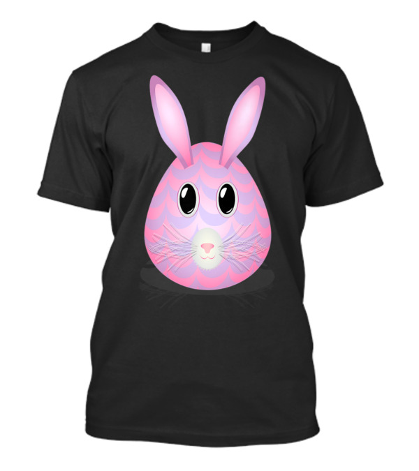 Egg Bunny Emojis Easter Day Funny Emoticons Pink Rabbit Face T-Shirt