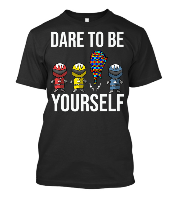 Dare To Be Yourself Cute Autistic Puzzle Superheroes T-Shirt