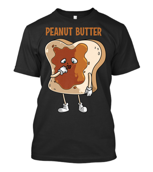 Peanut Butter Sandwich Cartoon Character T-Shirt