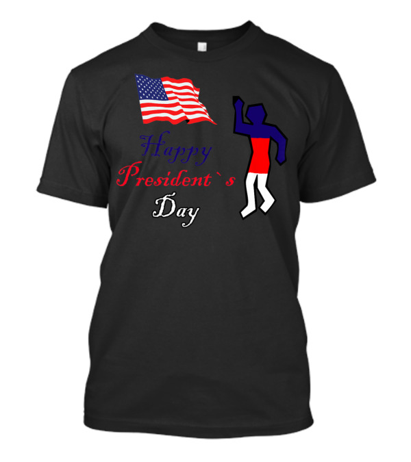 Happy President's Day American Flag T-Shirt