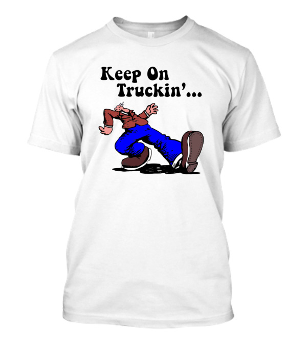 Keep On Truckin' Comic Style Walking Character T-Shirt