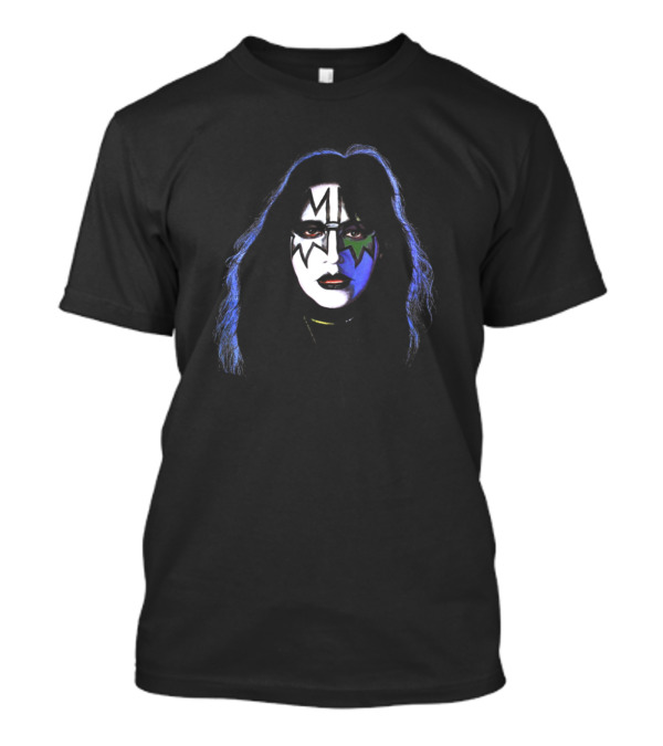 Lover Spaceman Space Ace Frehley Kiss Rock Face Paint T-Shirt