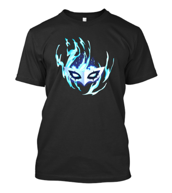 Persona Mask With Blue Flames T-Shirt