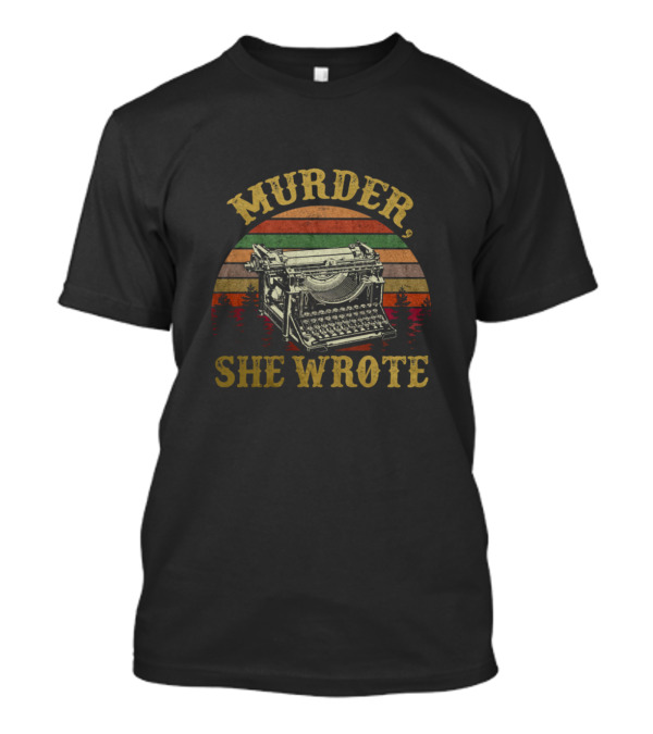 Murder She Wrote Typewriter Vintage Sunset T-Shirt