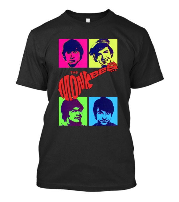 The Monkees Pop Art Quad Color Portraits T-Shirt