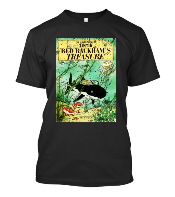 The Adventures Of Tintin Red Rackham's Treasure Submarine Scene T-Shirt