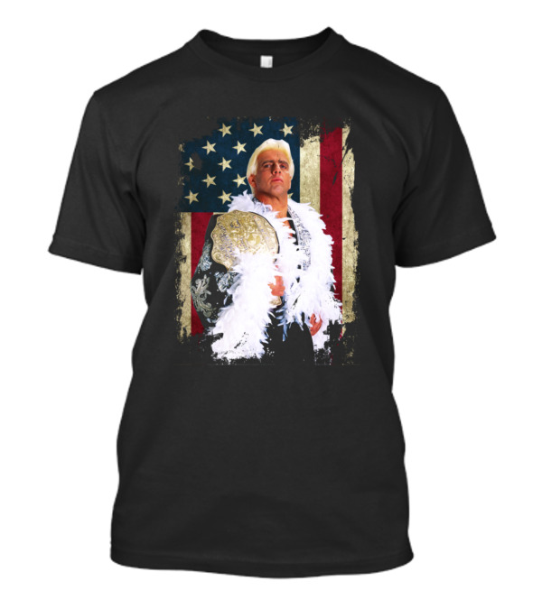 Ric Flair Vintage American Flag Wrestling Champion USA T-Shirt