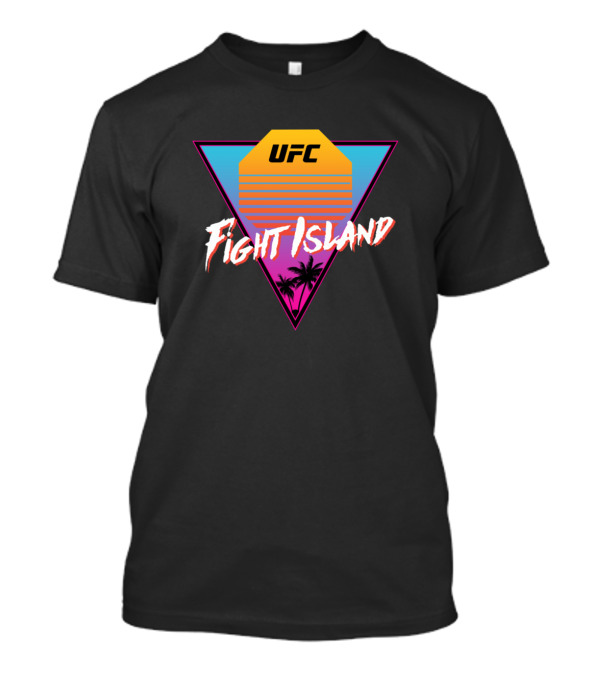 UFC Fight Island Retro Sunset Palm Trees T-Shirt