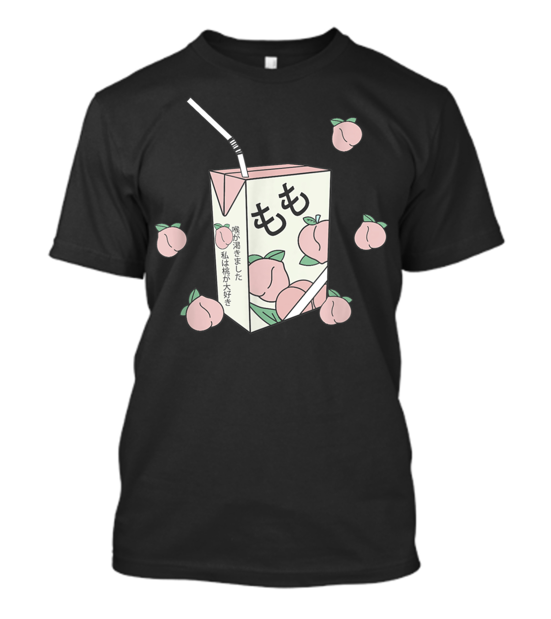 Japanese Momo Peach Juice Box Aesthetic Otaku Anime 90s T-Shirt