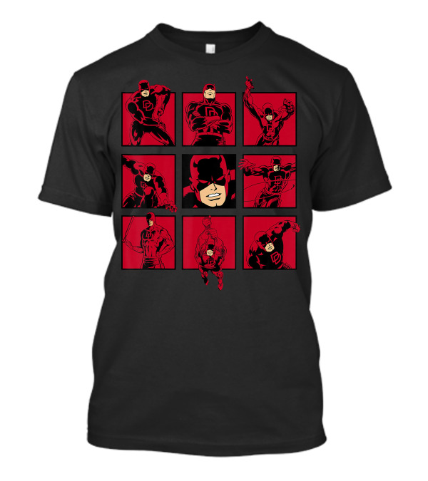 Marvel Daredevil The Faces Of The Man With No Fear Comics Panels T-Shirt
