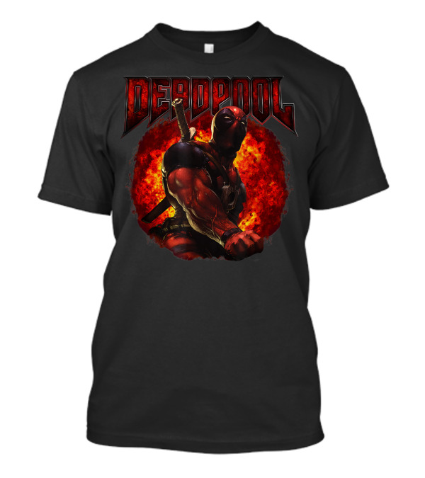 Marvel Deadpool Epic Explosive Heavy Metal Rock T-Shirt