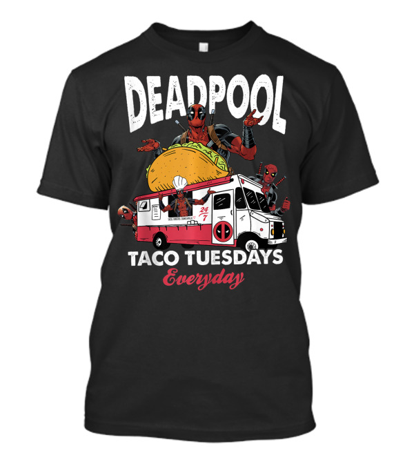 Marvel Deadpool Taco Tuesdays Everyday 24/7 Food Truck T-Shirt