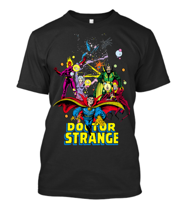 Doctor Strange Classic Comic Characters And Action Scene Marvel T-Shirt