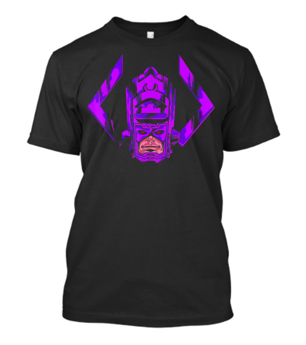 Galactus Big Face Marvel Fantastic Four Dark Purple T-Shirt