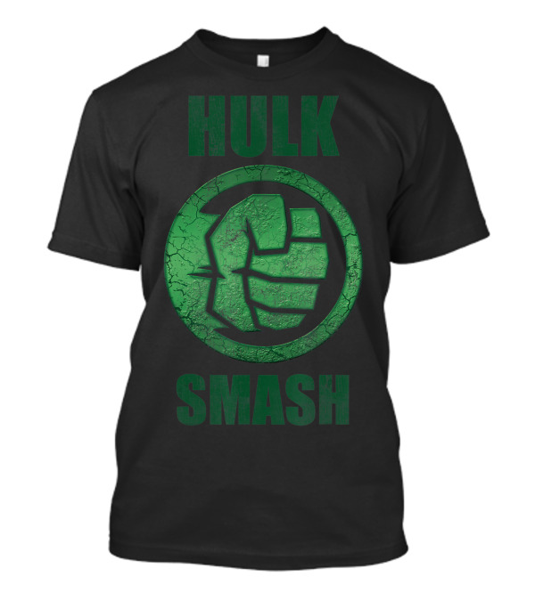 Hulk Smash Fist Circle Green Stone Marvel T-Shirt