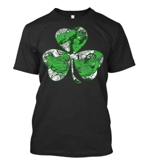 Marvel Hulk Vintage Comic Shamrock St Patricks Day T-Shirt