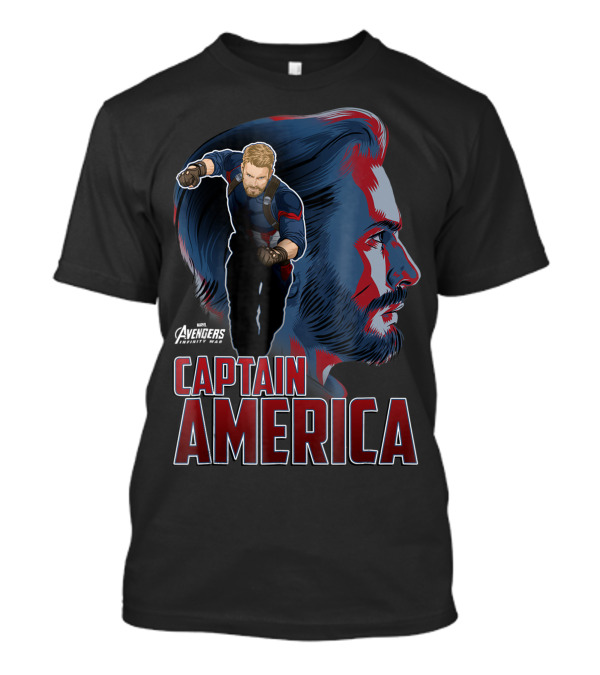 Marvel Avengers Infinity War Captain America Heroic Profile T-Shirt