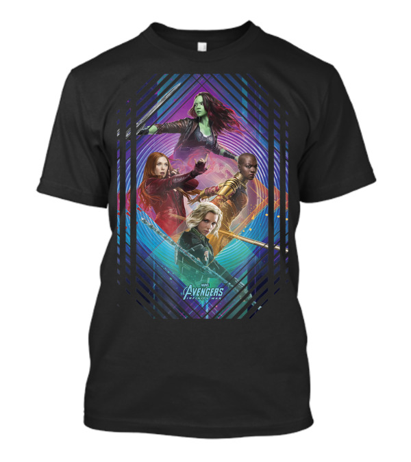 Marvel Avengers Infinity War Gamora Okoye Black Widow Heroic Team T-Shirt