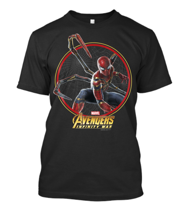 Marvel Avengers Infinity War Spider-Man Iron Spider Circle T-Shirt