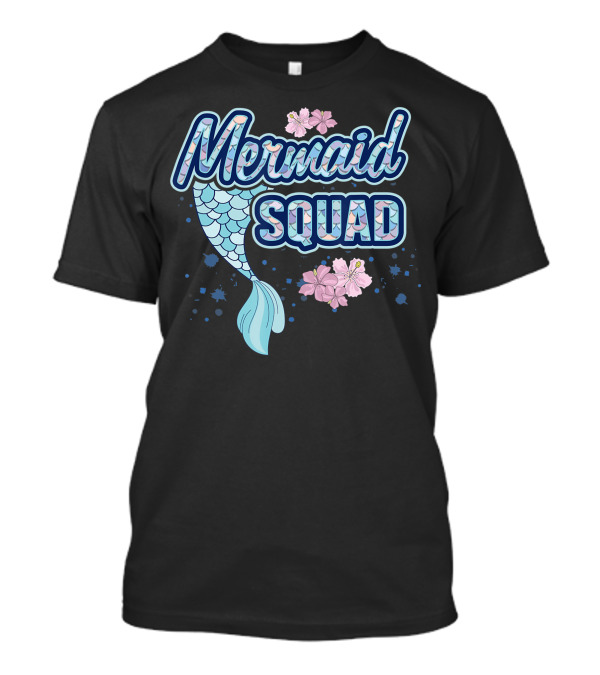 Mermaid Squad Matching Birthday Party Mama Girls T-Shirt