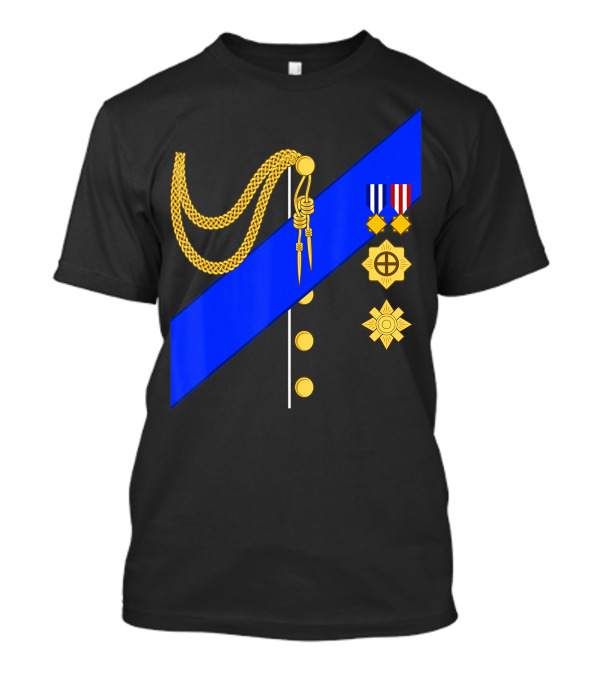 Prince Charming Regal Medals Sash And Epaulet Elements T-Shirt