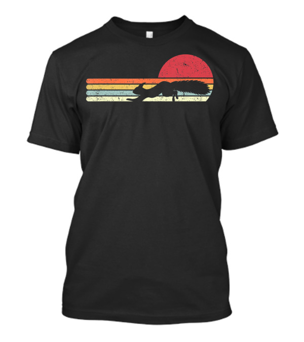 Squirrel Style Retro Sunset Stripes Vintage Aesthetic T-Shirt