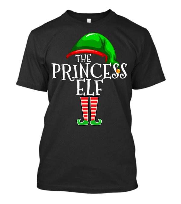 The Princess Elf Christmas Hat And Striped Legs T-Shirt