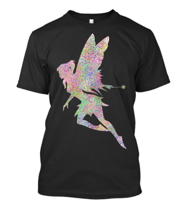 Cute Fairy Girl Glitter Rainbow T-Shirt
