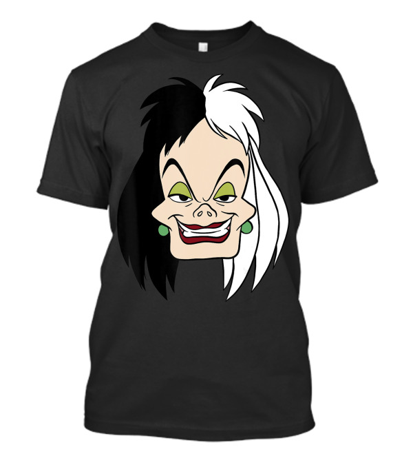 Disney 101 Dalmatians Cruella De Vil Character Face T-Shirt