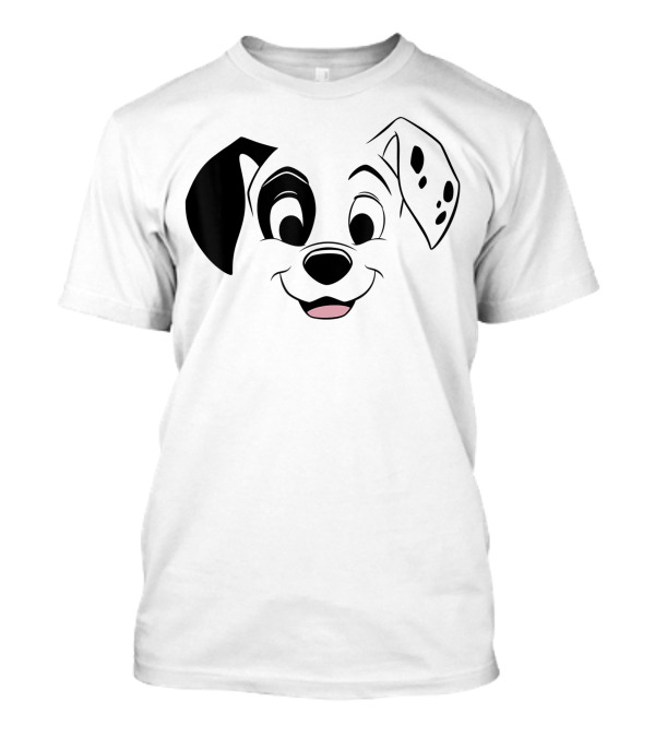 Disney 101 Dalmatians Patch Face Black T-Shirt