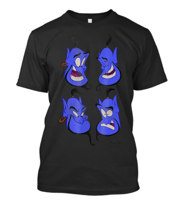 Disney Aladdin Genie Emotions Character Faces T-Shirt