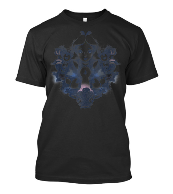 Disney Alice In Wonderland Watercolor Mirror Reflection T-Shirt