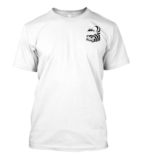 Disney Cheshire Cat Left Chest Iconic Smile Alice In Wonderland T-Shirt