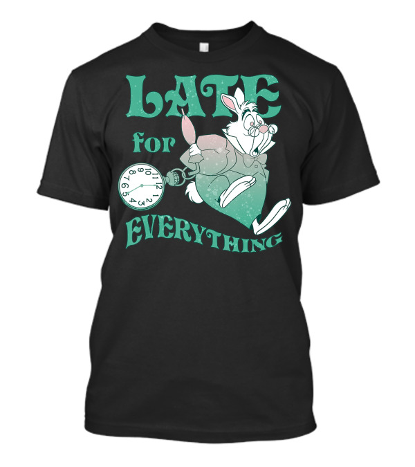 Disney Alice In Wonderland White Rabbit Late For Everything T-Shirt