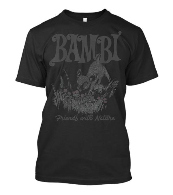 Bambi Friends With Nature Pencil Sketch Disney T-Shirt