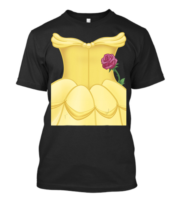 Disney Beauty And The Beast Belle Yellow Dress Rose T-Shirt