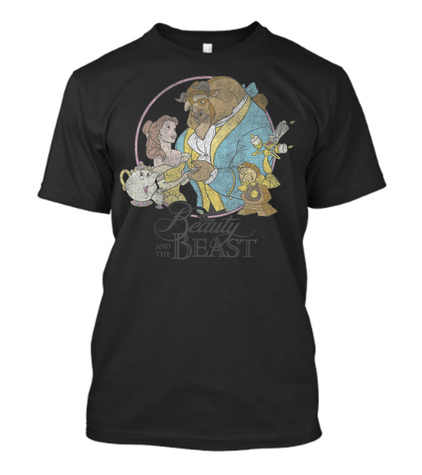 Disney Beauty And The Beast Classic Vintage Character Group T-Shirt