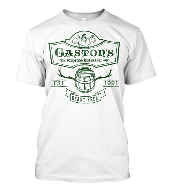 Gaston’s Restaurant Beast Free Est. 1991 Disney Beauty And The Beast Cabin T-Shirt