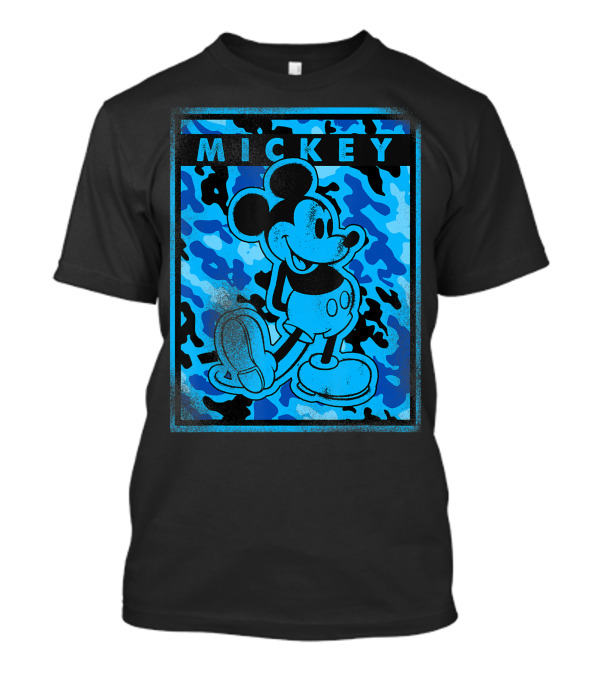 Mickey Mouse Blue Camo Disney Nation T-Shirt