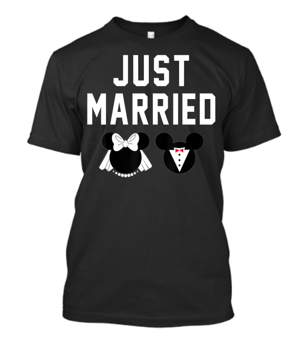 Disney Bridal Just Married Mickey And Minnie Ears T-Shirt