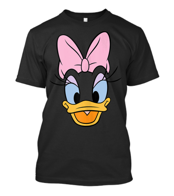Daisy Duck Disney Character Portrait Big Face Fq Bow T-Shirt