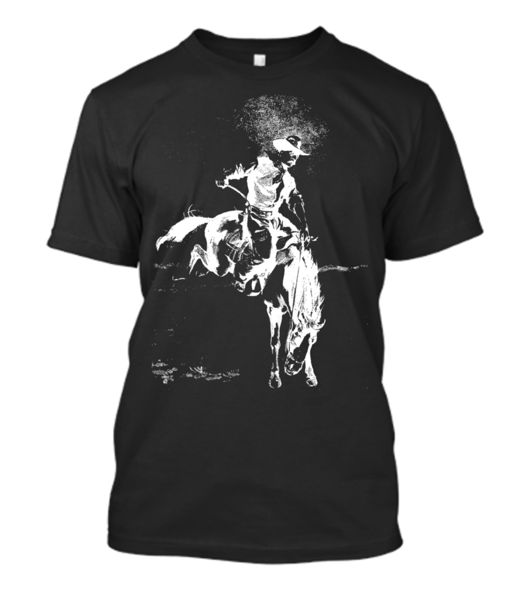 Cowboy Rodeo Horse Vintage Cowboy Riding A Horse T-Shirt