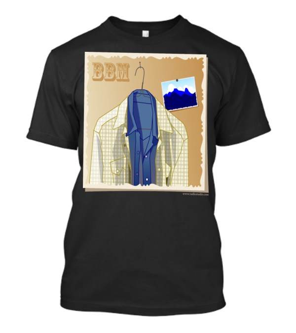 BBM Cowboy Shirt And Mountain Photo Art With Western T-Shirt