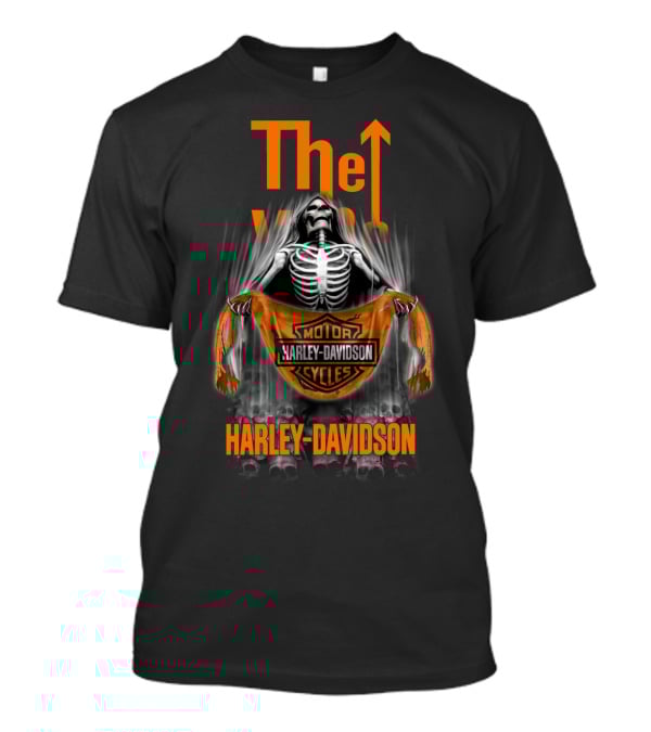 Harley Davidson Skeleton Holding Logo Banner The Who T-Shirt