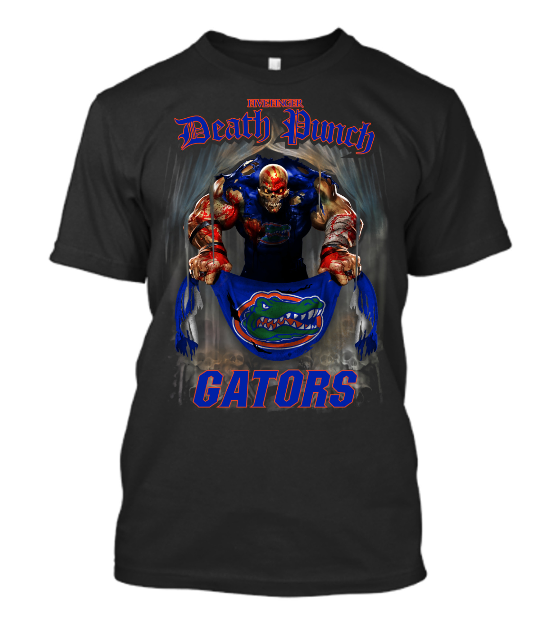 Five Finger Death Punch Gators Florida Gator Football Fan Art Collaboration T-Shirt