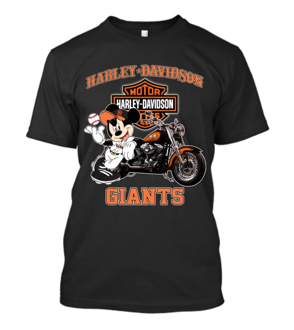 Harley Davidson San Francisco Giants Motorcycle Mickey T-Shirt